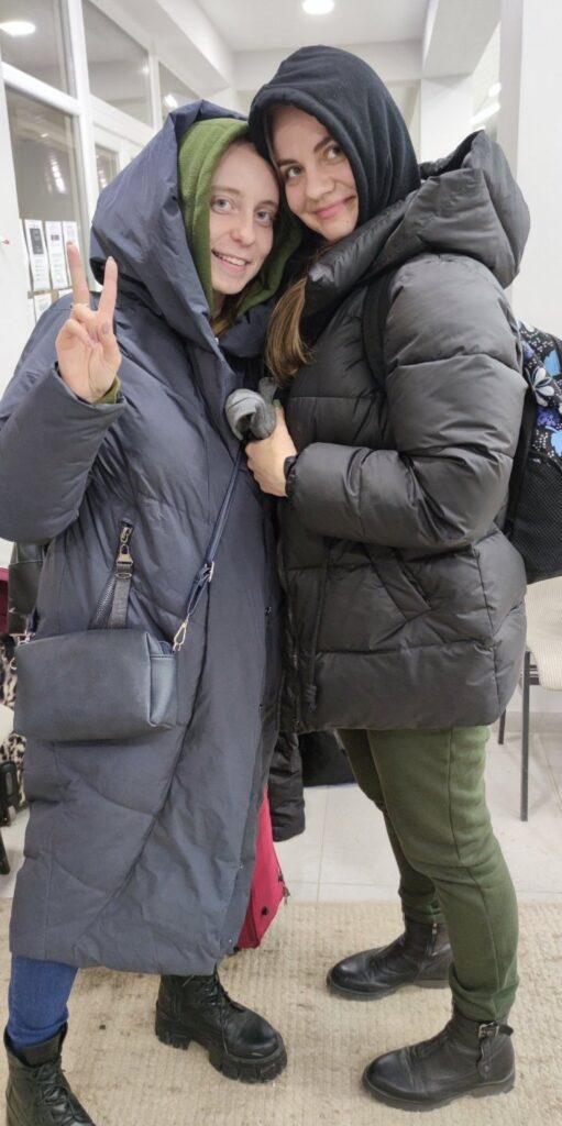 Two refugee women at Balţata Center, March 15, 2022